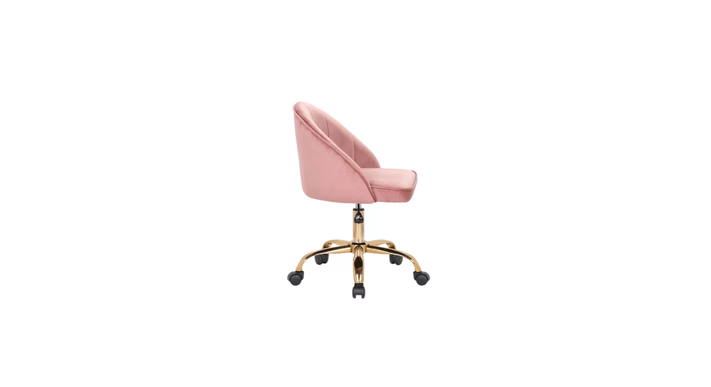 CreativeDecore Velvet Hindmen  task chair /study chair /office chair   for  study  Room, office  , swivel Armchair  with Gold base
