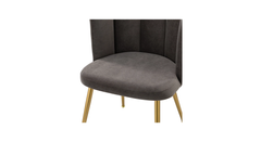 Doe Buck Velvet marsillio   Accent Chair/dining chair/café chair/side chair   for  Living Room, dining room ,restaurant  Armchair  with Gold Legs.