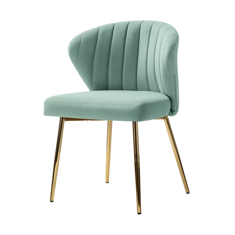 CreativeDecore Velvet Chimene   Accent Chair/dining chair/café chair  for  Living Room, dining room ,restaurant  Armchair  with Gold Legs.