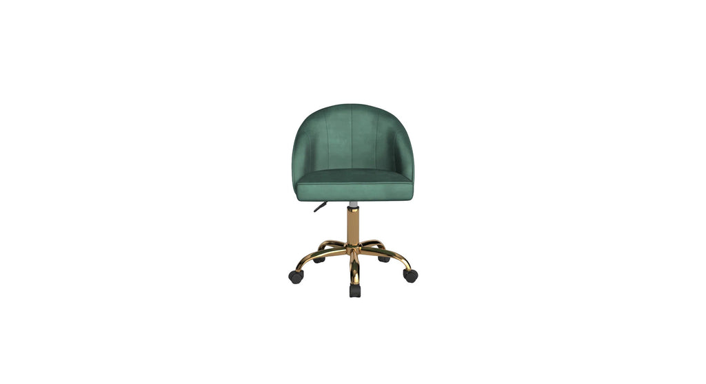 CreativeDecore Velvet Hindmen  task chair /study chair /office chair   for  study  Room, office  , swivel Armchair  with Gold base