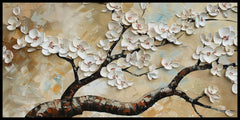 Tree with White Flower: Wall Paintings by Creative Decor