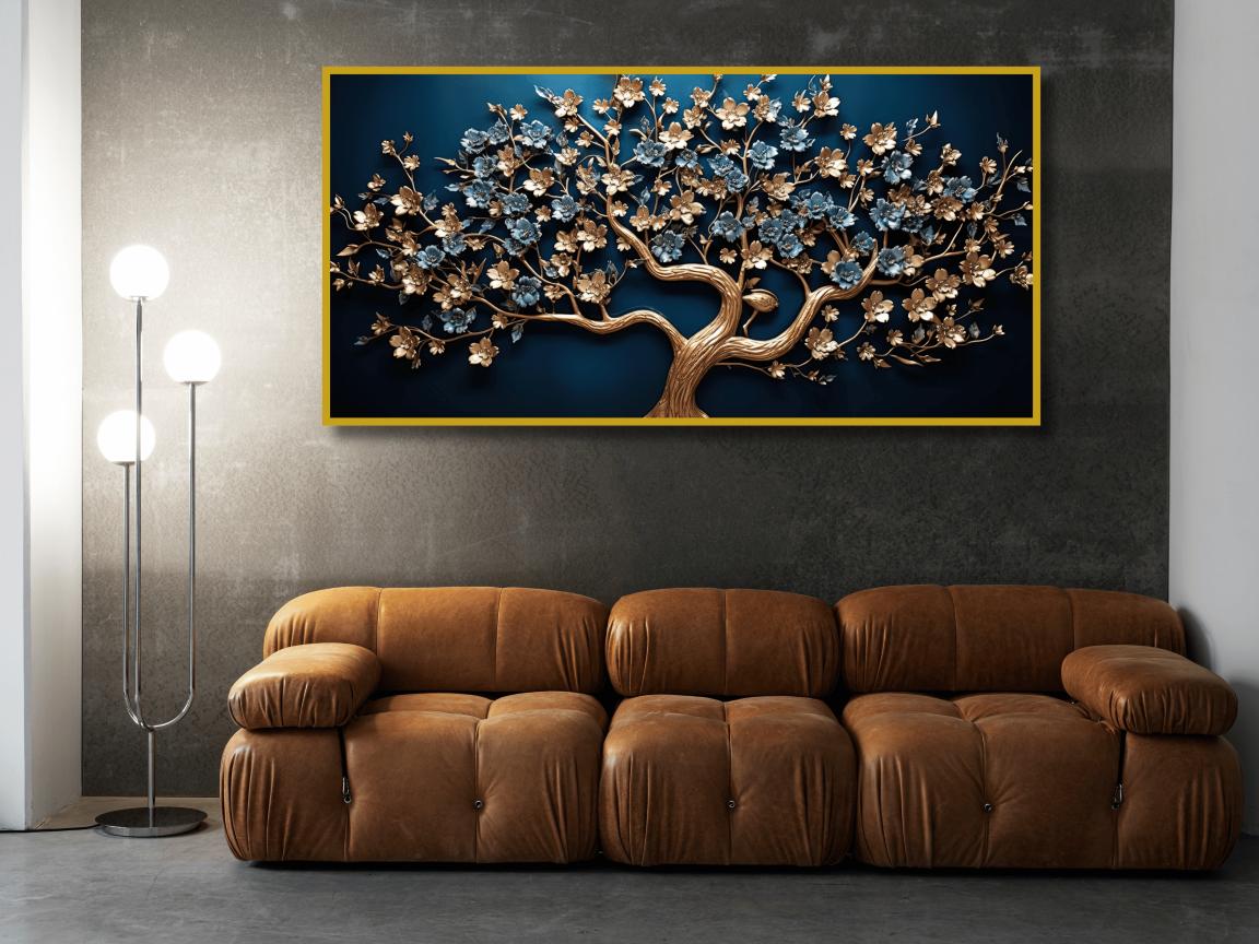 Gold Ruby tree: Wall Paintings by Creative Decor