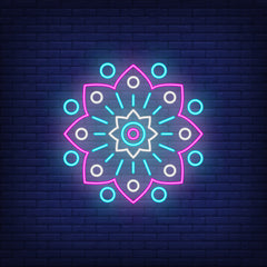 Neon Light Rangoli - Vibrant LED Decorative Lights for Festive Celebrations