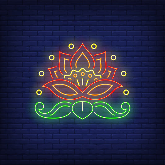 Neon Light Lotus Flower - Decorative LED Lighting for Home, Bedroom, and Events