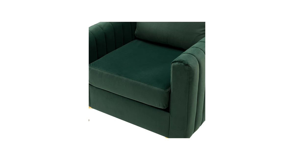 CreativeDecore Velvet Rafeal  Accent Chair/Lounge Chair for  Living Room, Bedroom, Armchair Sofa Chair with Gold Legs.