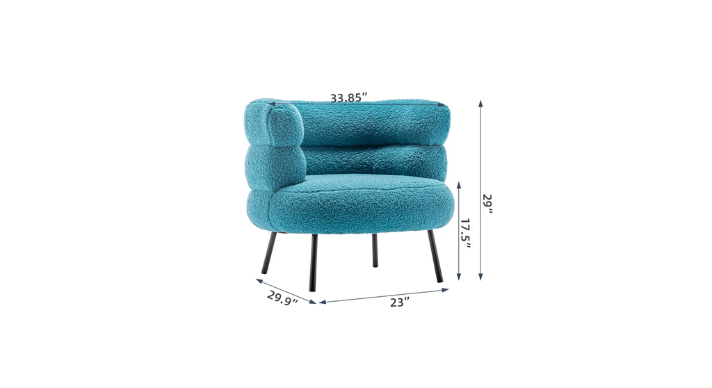 CreativeDecore Velvet CliveAccent Chair/Lounge Chair for  Living Room, Bedroom, Armchair Sofa Chair with natural finish Black  legs