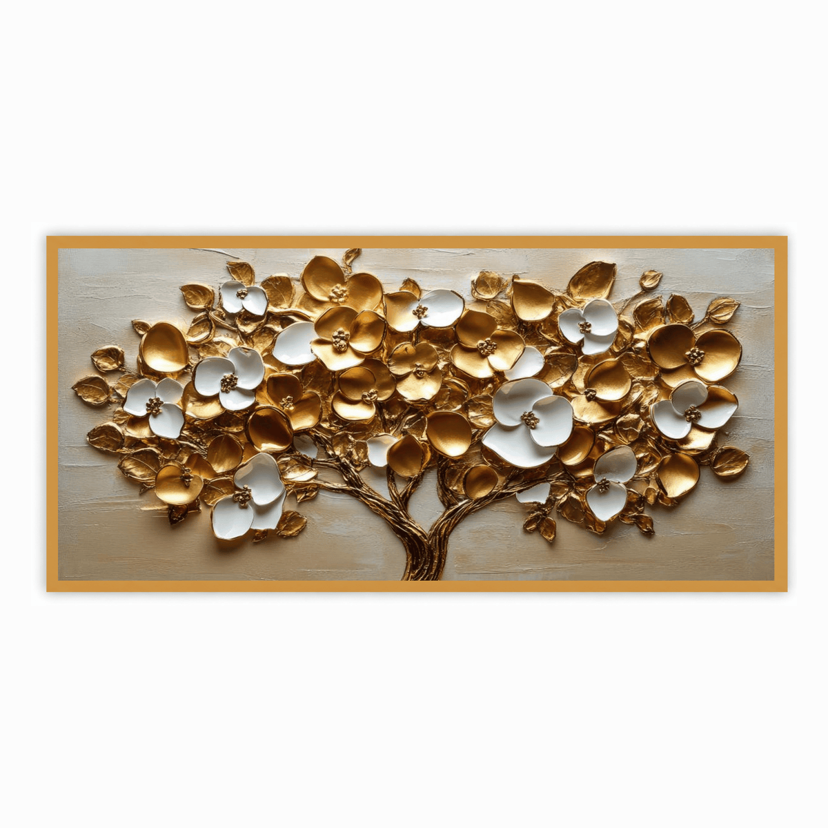 Tree with gold & Silver flower: Wall Paintings by Creative Decor