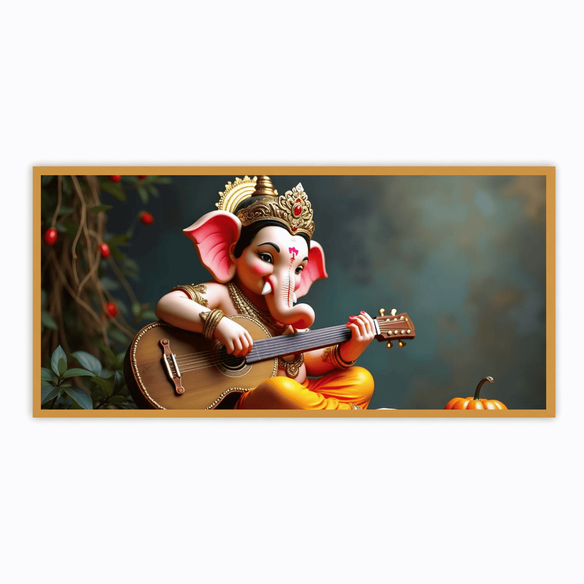 : Ganesh Ji with Guitar Decorative Idol - Musical Lord Ganesha Figurine