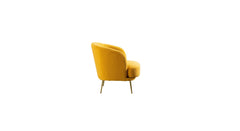 Doe Buck Velvet Cititum Accent Chair/Lounge Chair for  Living Room, Bedroom, Armchair Sofa Chair with natural finish golden legs