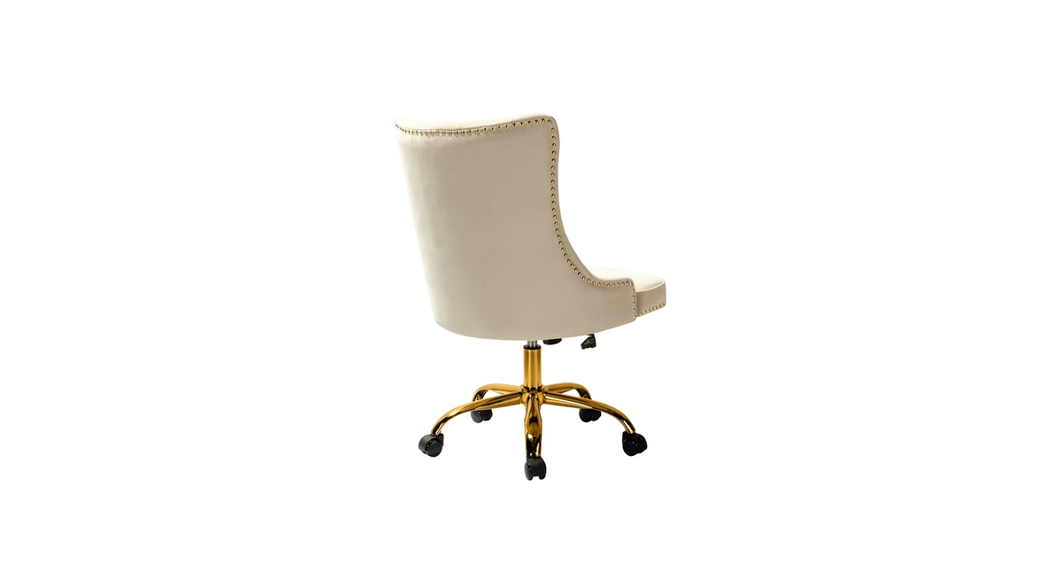 CreativeDecore Velvet Swen task chair /study chair /office chair   for  study  Room, office  , swivel Armchair  with Gold base