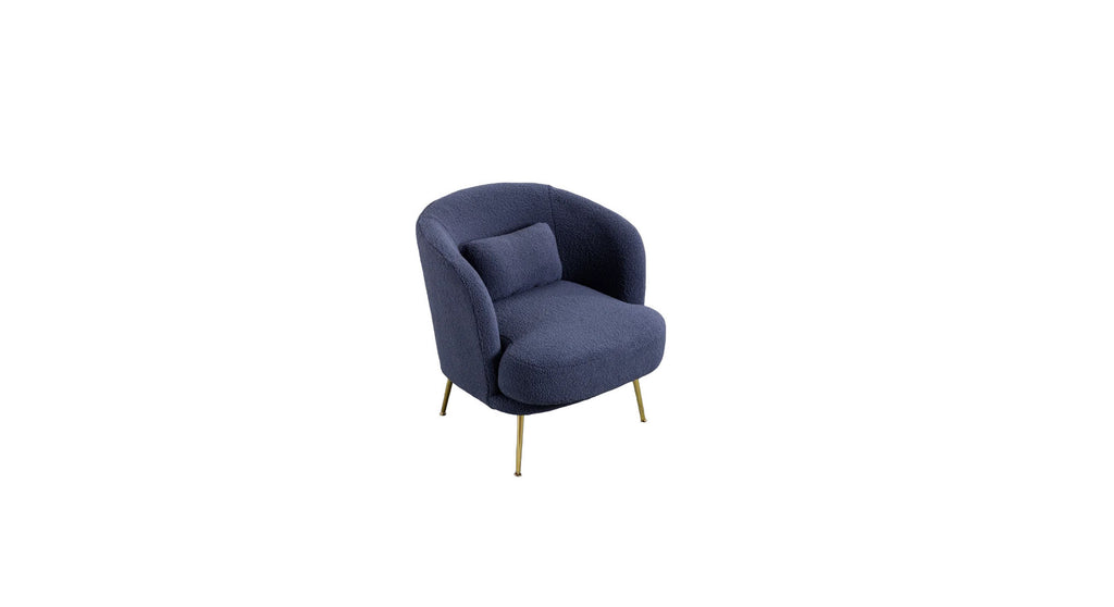 CreativeDecore Velvet Cititum Accent Chair/Lounge Chair for  Living Room, Bedroom, Armchair Sofa Chair with natural finish golden legs