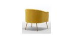 CreativeDecore Velvet Jella  Accent Chair/Lounge Chair for  Living Room, Bedroom, Armchair Sofa Chair with Gold Legs.