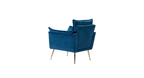 CreativeDecore Velvet fyn Accent Chair/Lounge Chair for  Living Room, Bedroom, Armchair Sofa Chair with Gold Legs.