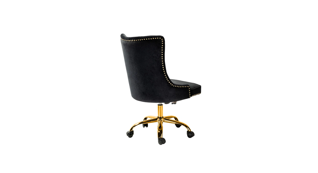 CreativeDecore Velvet Swen task chair /study chair /office chair   for  study  Room, office  , swivel Armchair  with Gold base