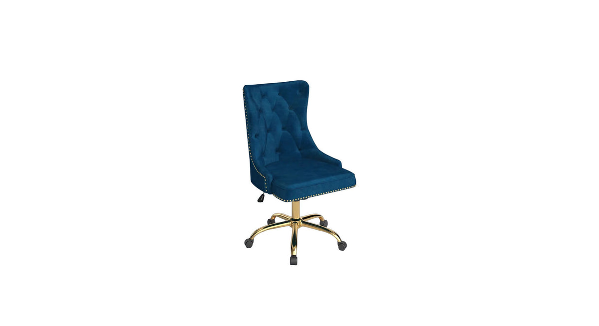 CreativeDecore Velvet Swen task chair /study chair /office chair   for  study  Room, office  , swivel Armchair  with Gold base