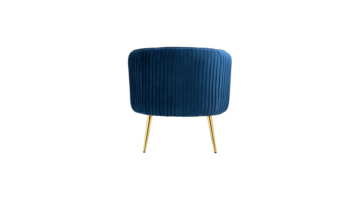 CreativeDecore Velvet Leiser Accent Chair/Lounge Chair for  Living Room, Bedroom, Armchair Sofa Chair with Gold Legs.