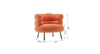 CreativeDecore Velvet CliveAccent Chair/Lounge Chair for  Living Room, Bedroom, Armchair Sofa Chair with natural finish Black  legs