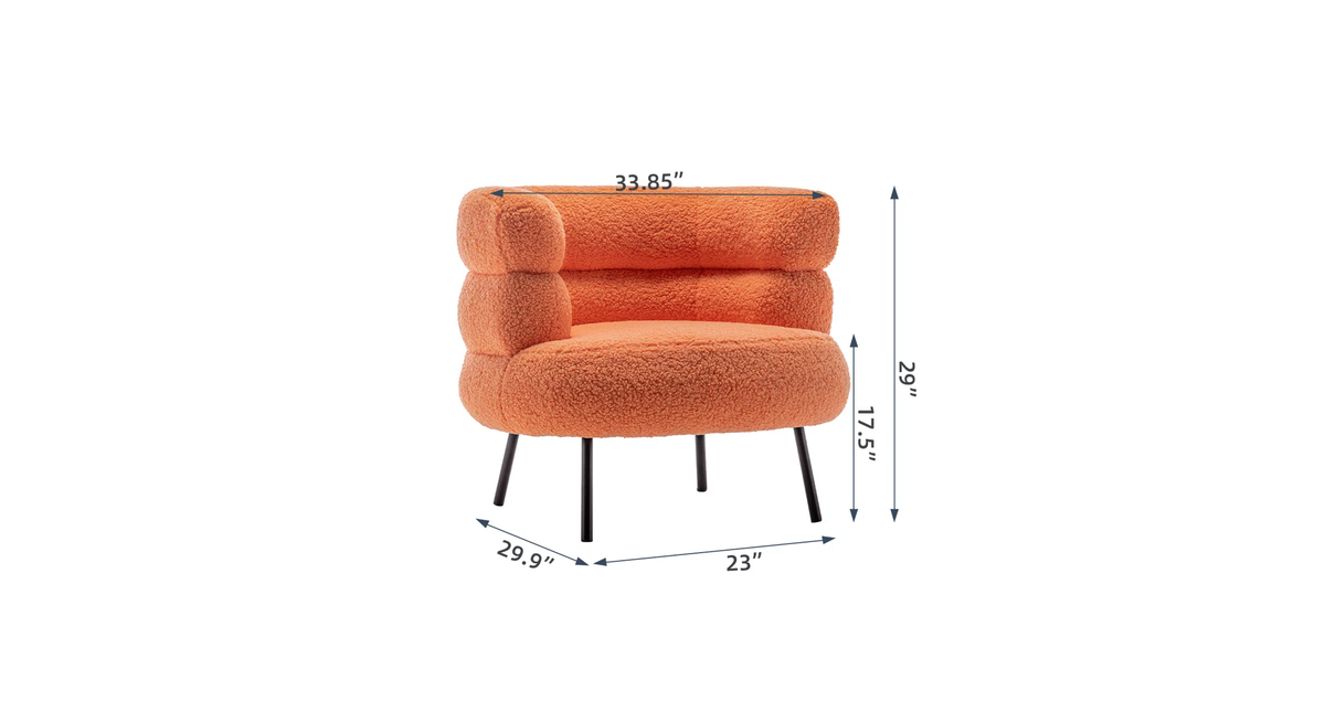 CreativeDecore Velvet CliveAccent Chair/Lounge Chair for  Living Room, Bedroom, Armchair Sofa Chair with natural finish Black  legs