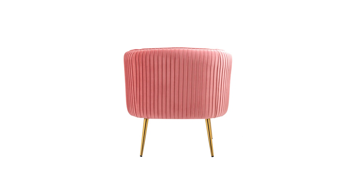 CreativeDecore Velvet Leiser Accent Chair/Lounge Chair for  Living Room, Bedroom, Armchair Sofa Chair with Gold Legs.