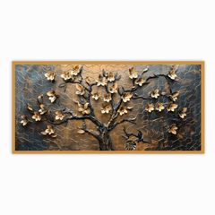 Tree With Golden Leaf: Wall Paintings by Creative Decor