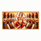 "People Beating Dhol and Dancing for Ganesh Ji - Festive Celebration"