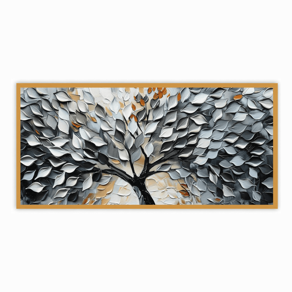 Tree With Silver Leaf: Wall Paintings by Creative Decor