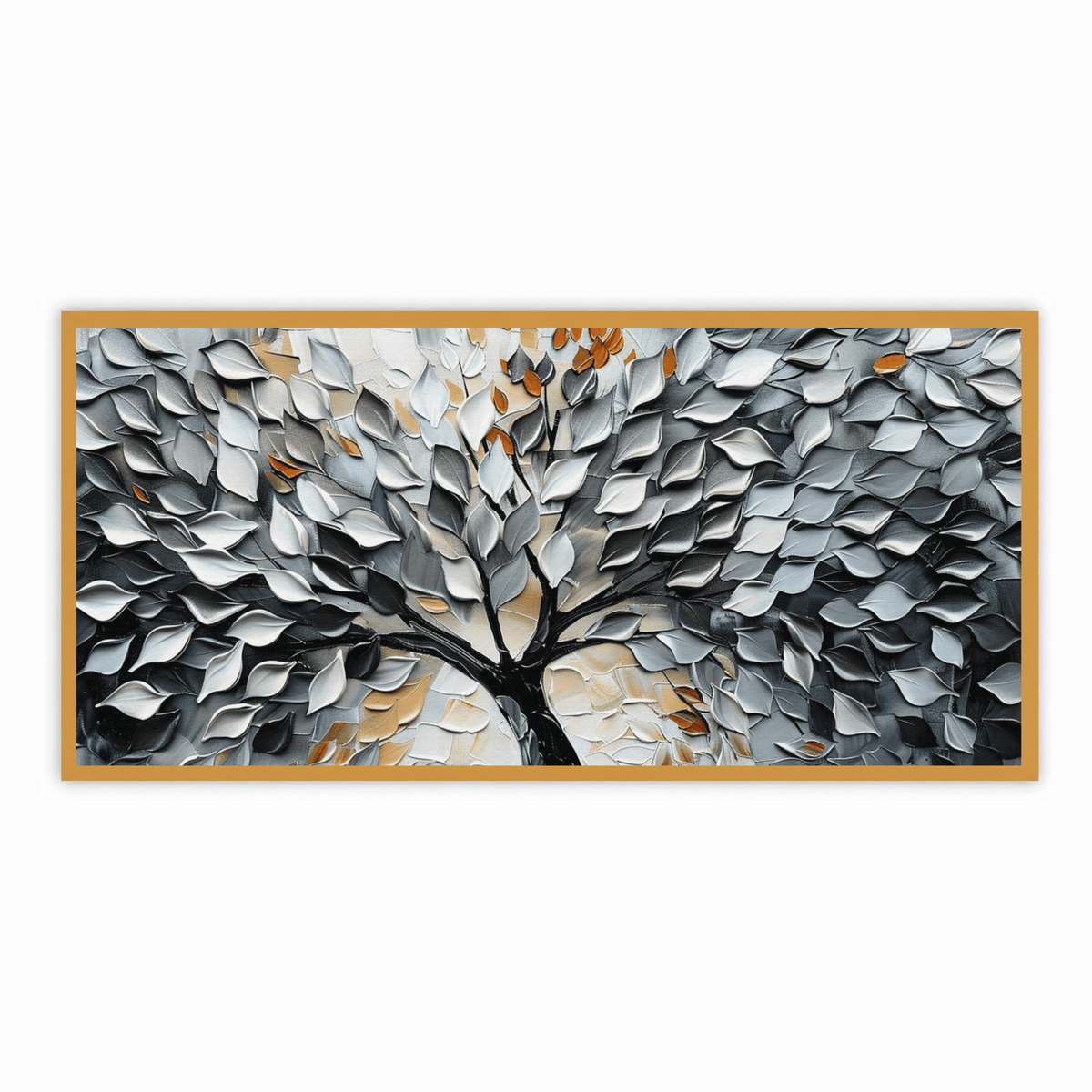 Tree With Silver Leaf: Wall Paintings by Creative Decor