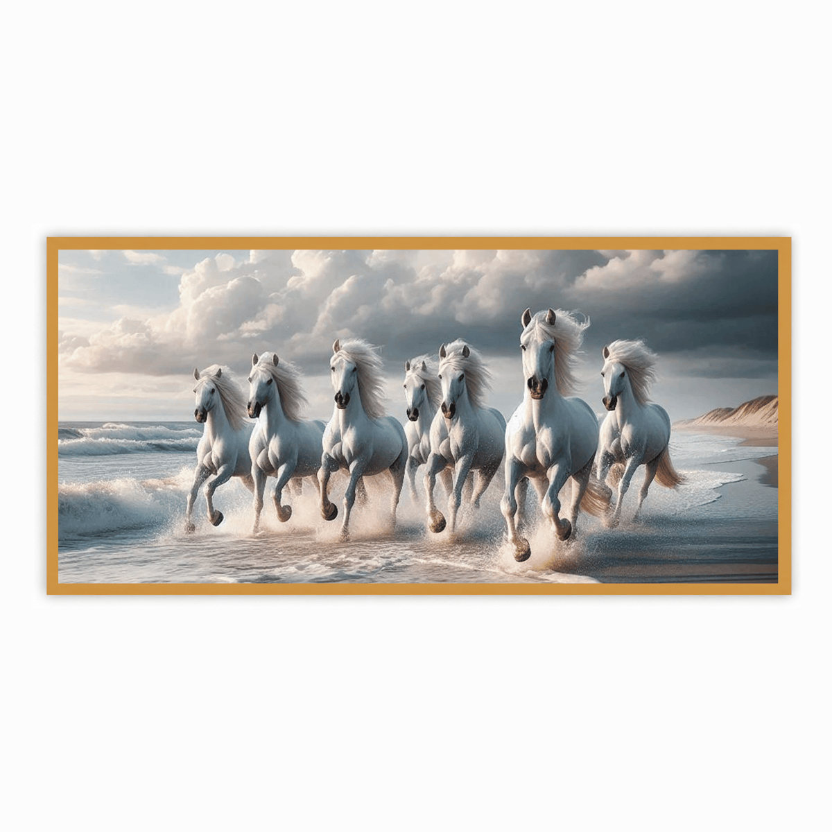 Seven White Horses - Beautiful Art Print