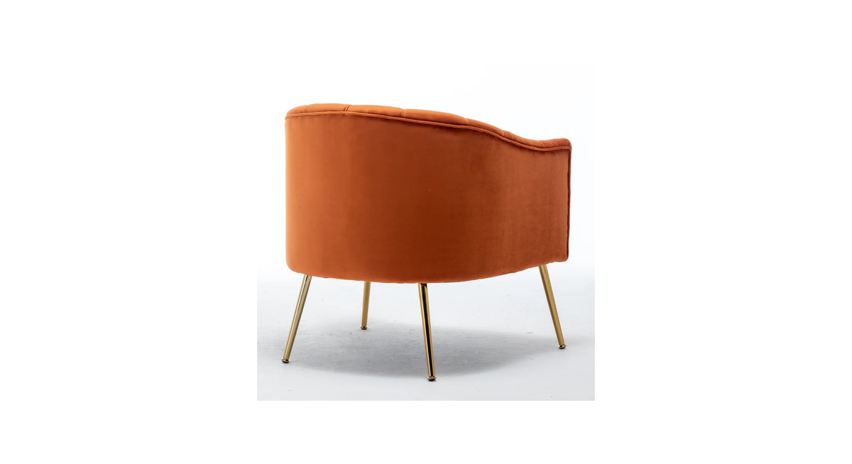 CreativeDecore Velvet Jella  Accent Chair/Lounge Chair for  Living Room, Bedroom, Armchair Sofa Chair with Gold Legs.