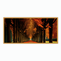 "Scenic Trees Alongside the Road - Natural Landscape Photography"