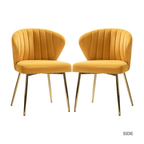 CreativeDecore Velvet Chimene Accent Chair/dining chair/café chair  for  Living Room, dining room ,restaurant  Armchair  with Gold Legs.