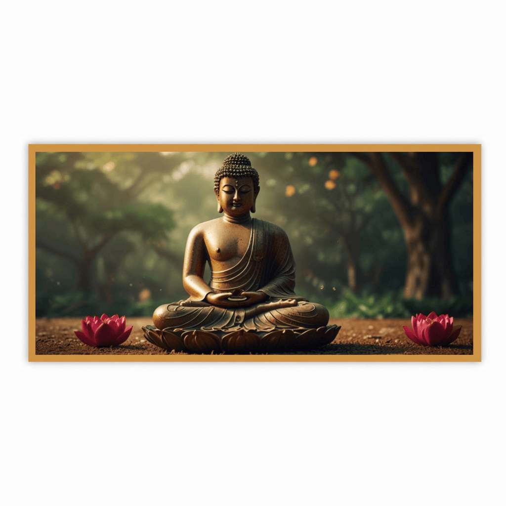 Buddha Ji Sitting on Flower Statue