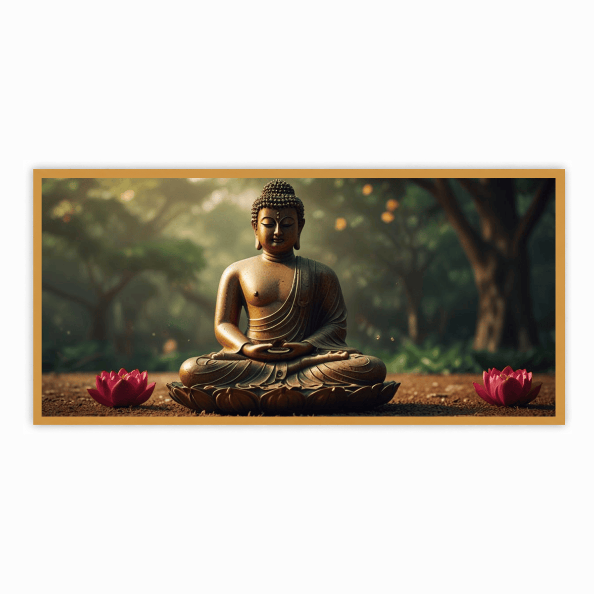 Buddha Ji Sitting on Flower Statue