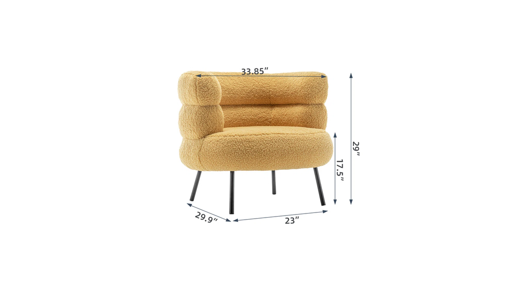 CreativeDecore Velvet CliveAccent Chair/Lounge Chair for  Living Room, Bedroom, Armchair Sofa Chair with natural finish Black  legs