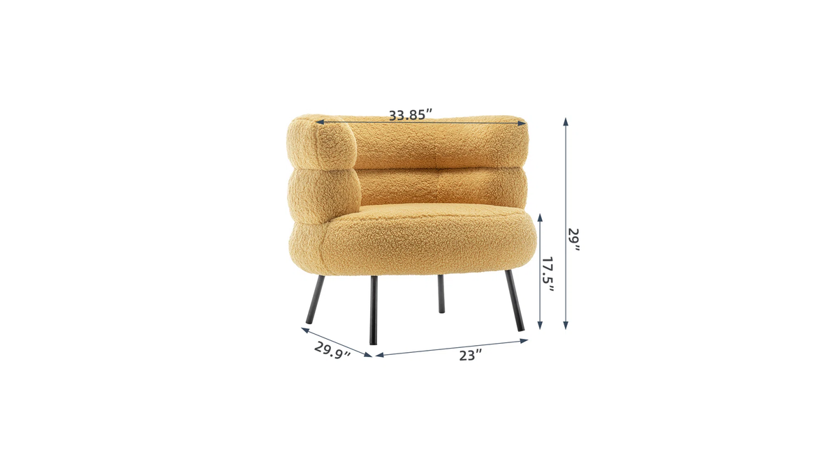 CreativeDecore Velvet CliveAccent Chair/Lounge Chair for  Living Room, Bedroom, Armchair Sofa Chair with natural finish Black  legs