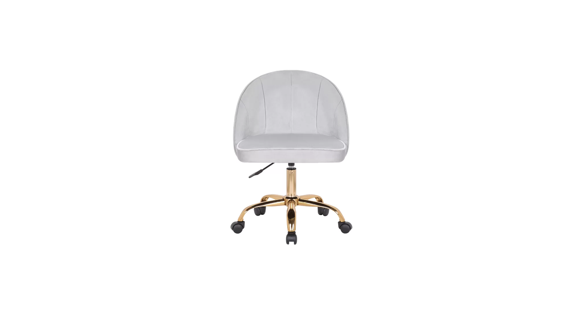 CreativeDecore Velvet Hindmen  task chair /study chair /office chair   for  study  Room, office  , swivel Armchair  with Gold base