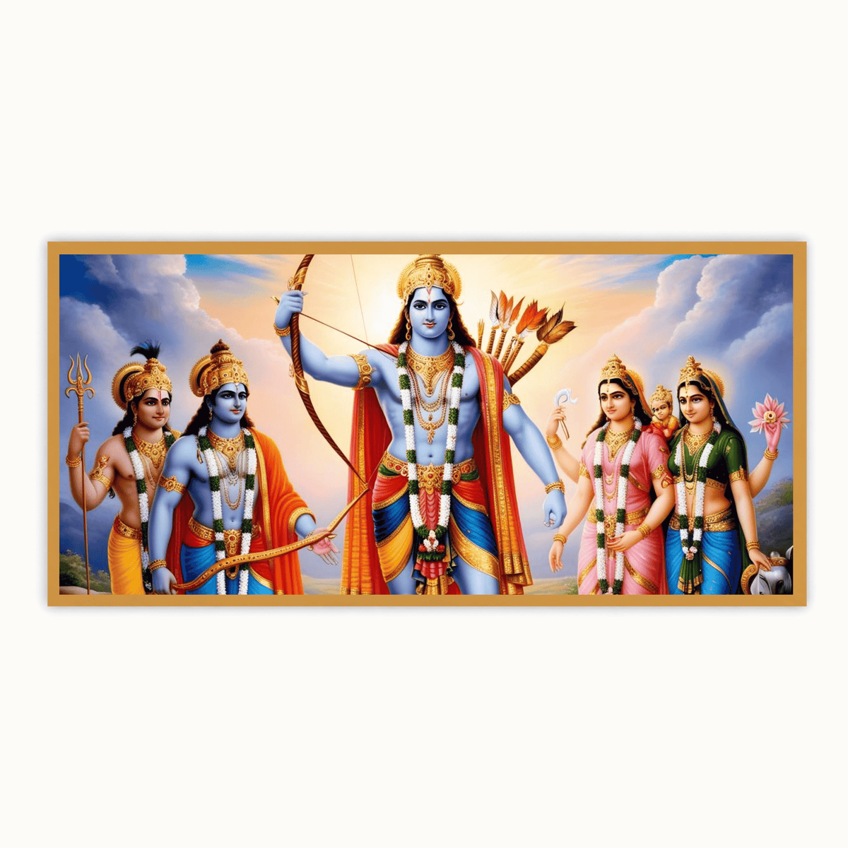 Lord Rama With bow: Wall Paintings by Creative Decor