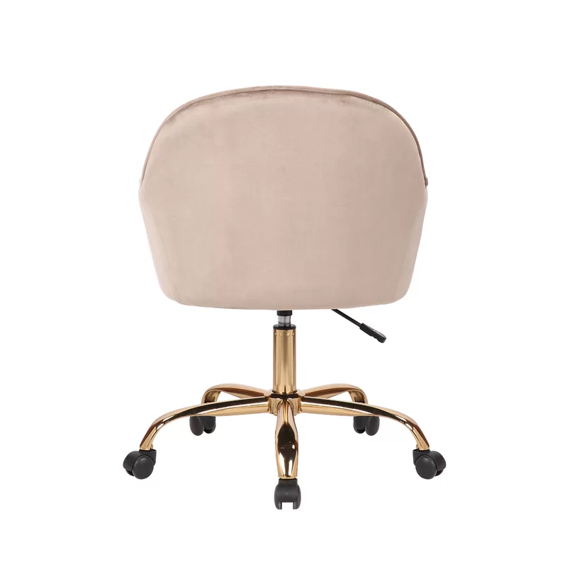 Comfy CreativeDecore Auroratask Chair | Study, Office Swivel Chair with Gold Base & Armrests