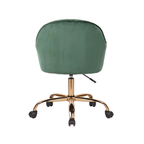 Comfy CreativeDecore Green Auroratask Chair | Study, Office Swivel Chair with Gold Base & Armrests