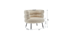 CreativeDecore Velvet CliveAccent Chair/Lounge Chair for  Living Room, Bedroom, Armchair Sofa Chair with natural finish Black  legs
