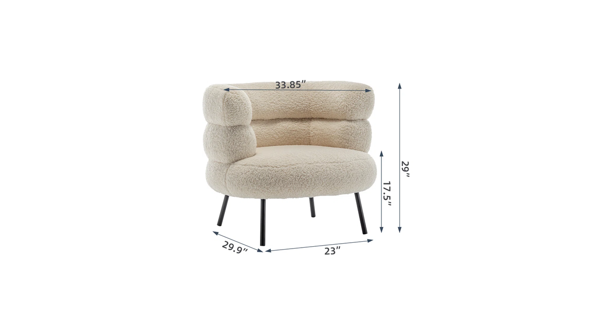CreativeDecore Velvet CliveAccent Chair/Lounge Chair for  Living Room, Bedroom, Armchair Sofa Chair with natural finish Black  legs