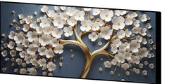 Vintage Gold Tree with white Flower: Wall Paintings by Creative Decor