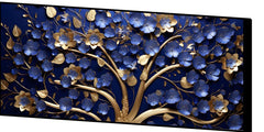 Tree with Ruby Blue Leaf: Wall Paintings by Creative Decor