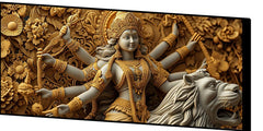 Durga Devi With lion: Wall Paintings by Creative Decor