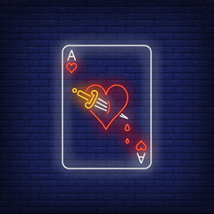 eon Heart Playing Card Light - Unique LED Wall Decor