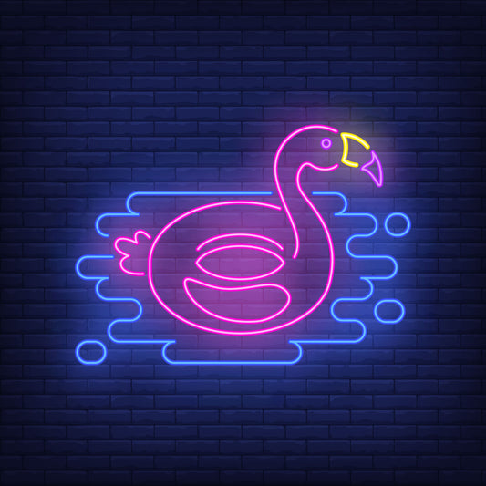 Neon Swan Lights in Water - Illuminated Decor for Bedrooms, Living Rooms, and Parties"