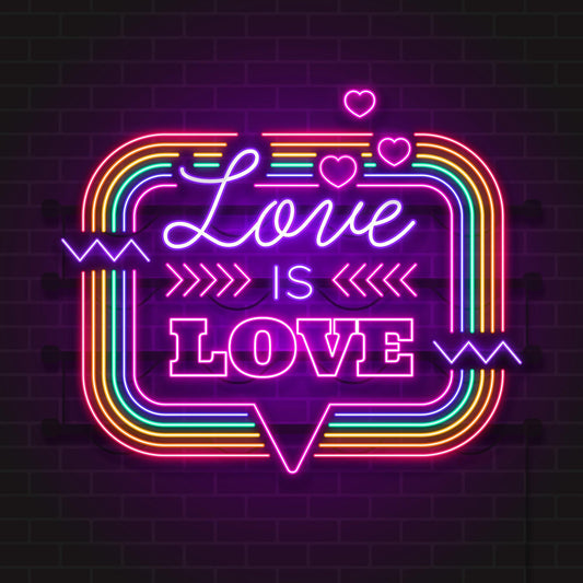 "Love is Life Neon Lights - Multi-Color LED Wall Art"