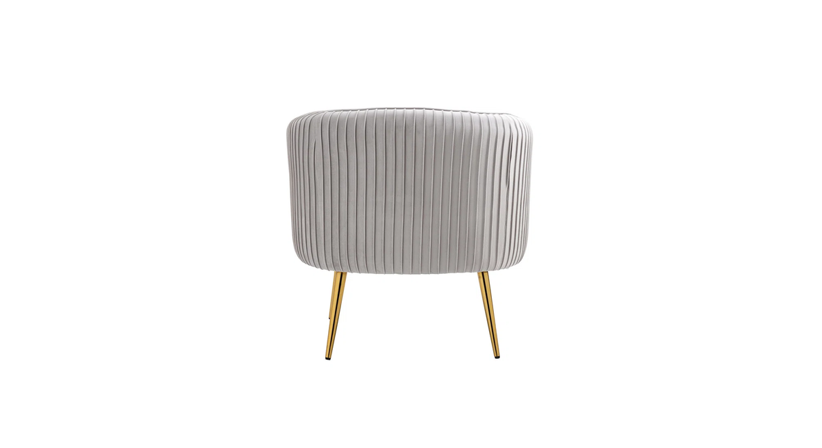 CreativeDecore Velvet Leiser Accent Chair/Lounge Chair for  Living Room, Bedroom, Armchair Sofa Chair with Gold Legs.
