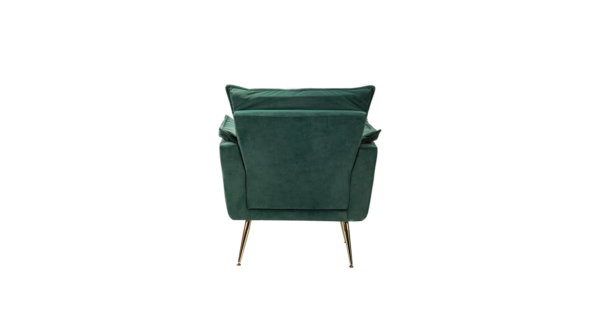 CreativeDecore Velvet fyn Accent Chair/Lounge Chair for  Living Room, Bedroom, Armchair Sofa Chair with Gold Legs.