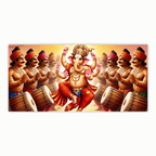 "People Beating Dhol and Dancing for Ganesh Ji - Festive Celebration"